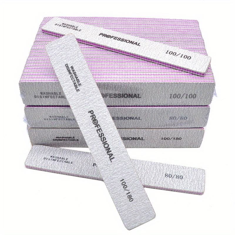 Nail File Titanium - Straight Nail File 80/100/180/240 Grits Nail