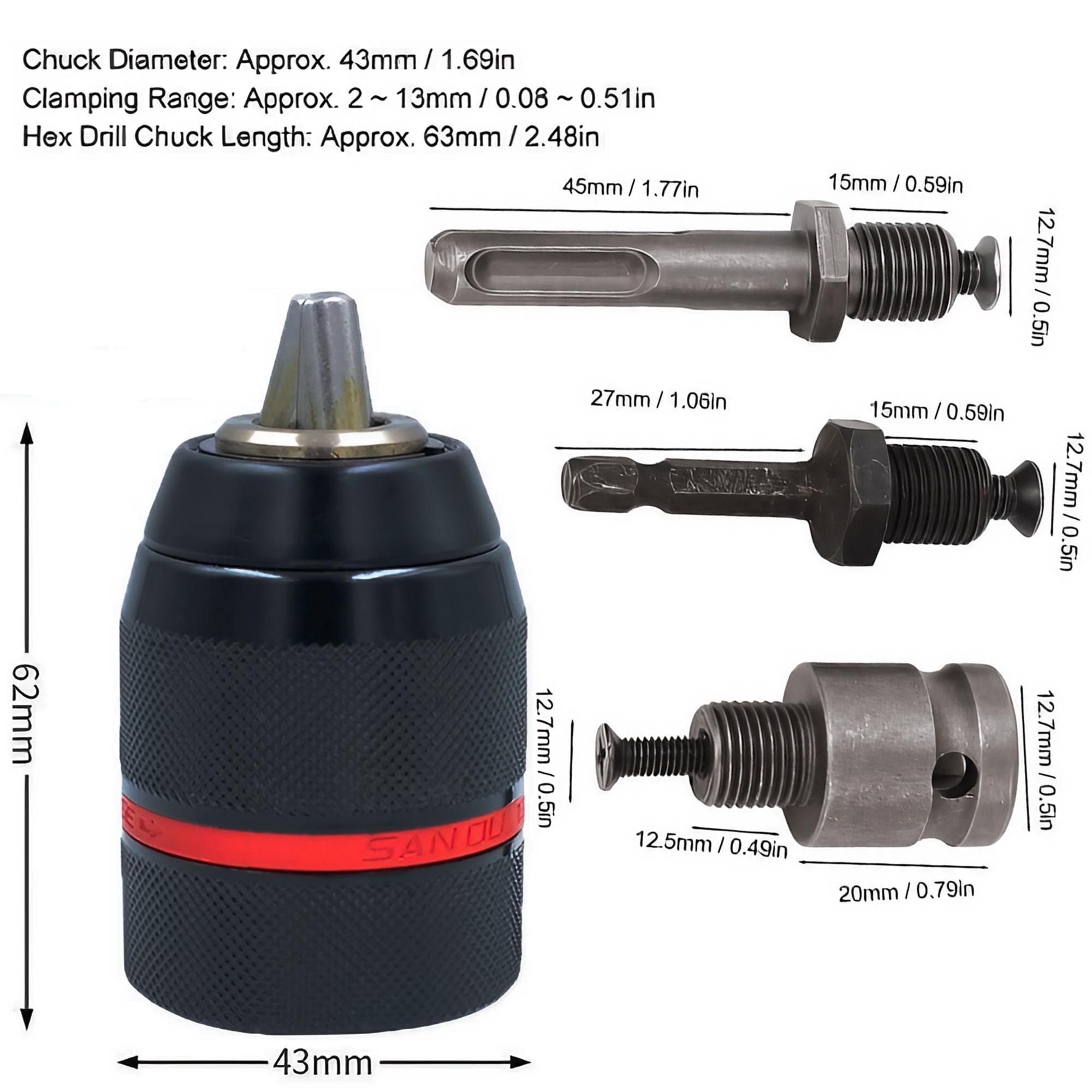 4Pcs 2-13mm Keyless Metal Dril - огляд і ціна Micro Screwdriver Kit