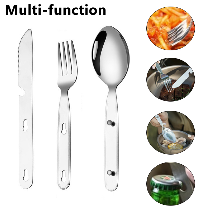 3pcs/set Folding Spoon Fork Kn - огляд і ціна Edc Everyday Carry Knives