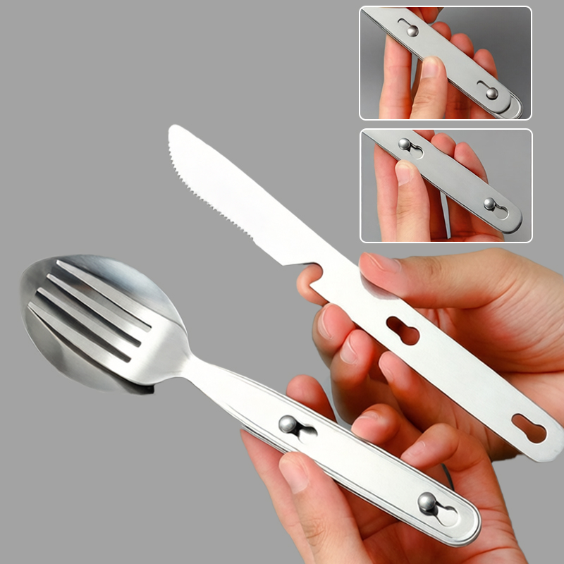 3pcs/set Folding Spoon Fork Kn - огляд і ціна Edc Everyday Carry Knives