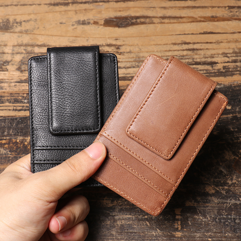 Men Slim Money Clip Wallet Lea - огляд і ціна Money Clip Magnetic