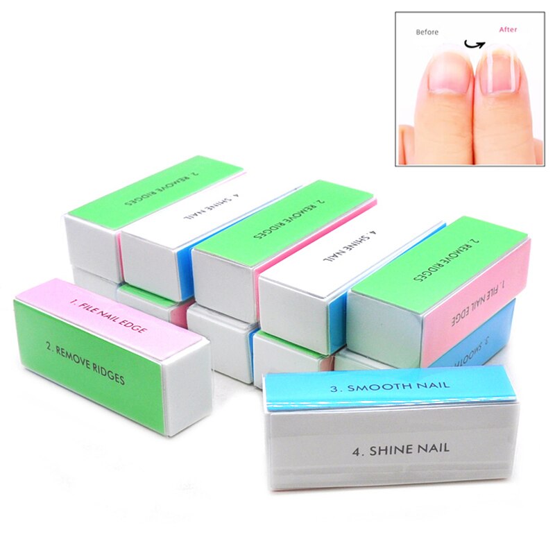 5pcs  Colorful Buffing Block 4 - огляд і ціна Nail File Titanium