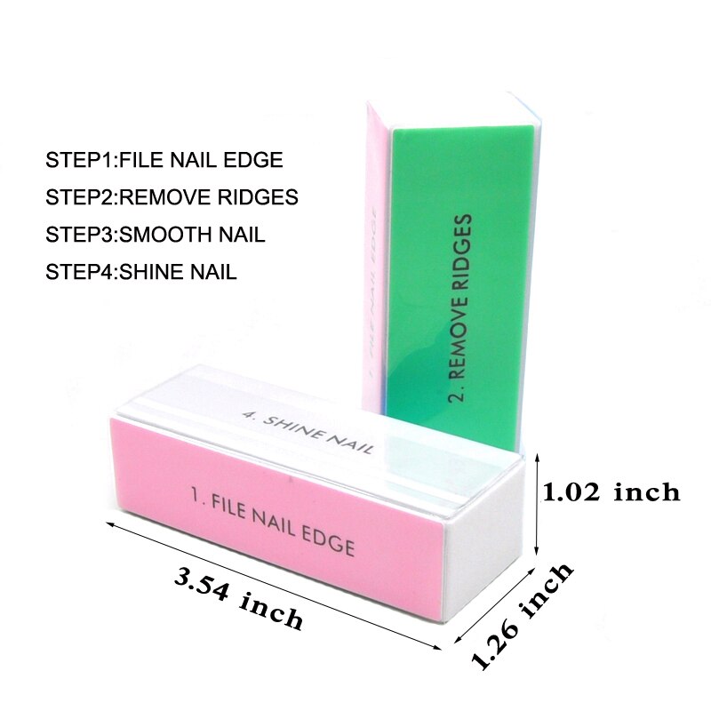 5pcs  Colorful Buffing Block 4 - огляд і ціна Nail File Titanium
