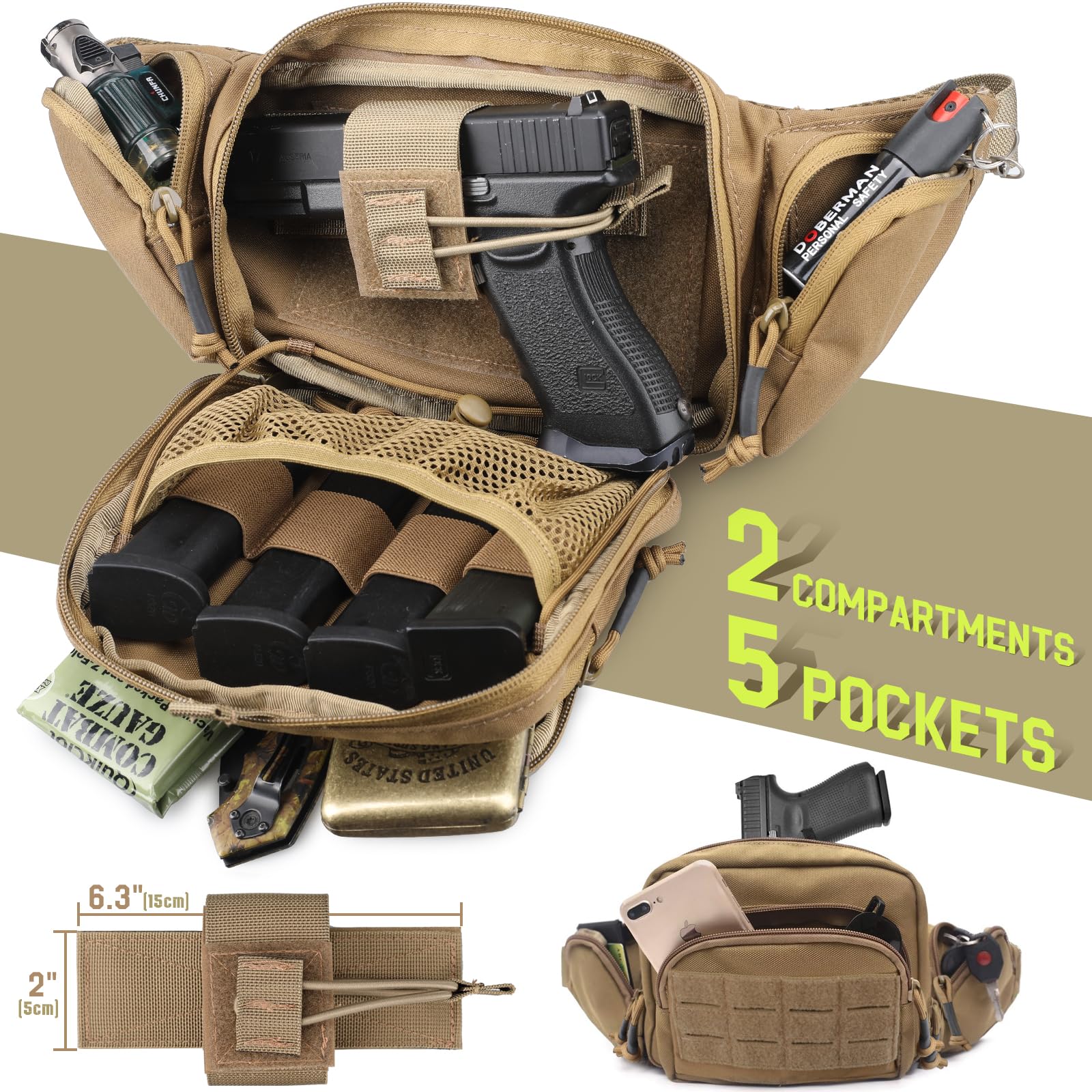 Tactical Concealed Carry Fanny - огляд і ціна Edc Carry Pistols