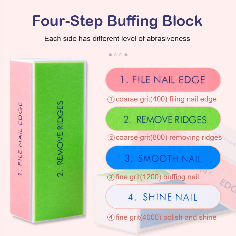 5/10pcs Nail Buffer Block 4 St - огляд і ціна Nail File Titanium